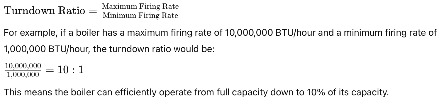 Boiler Turndown Ratio